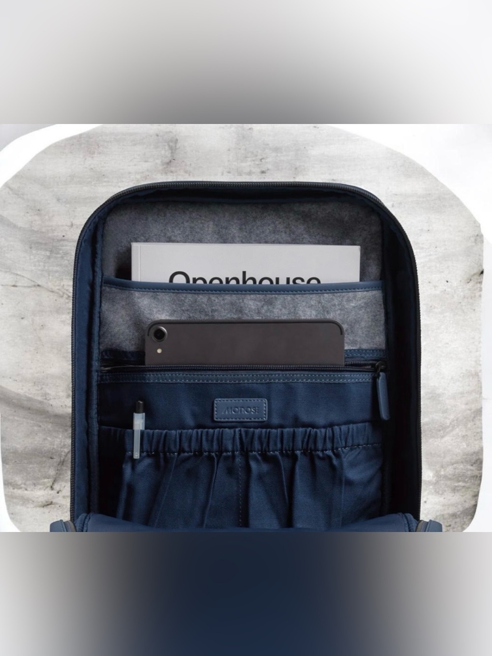 MONOS Metro Backpack In Blue with quick Snap Modular Kit System. - Picture 5 of 5